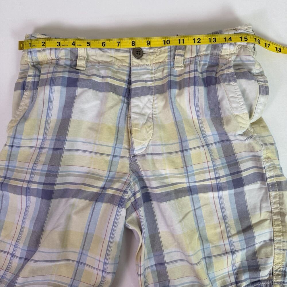 Abercrombie & Fitch Y2K Plaid Shorts Mens 30 Button Fly Madras Preppy Summer - Picture 5 of 16